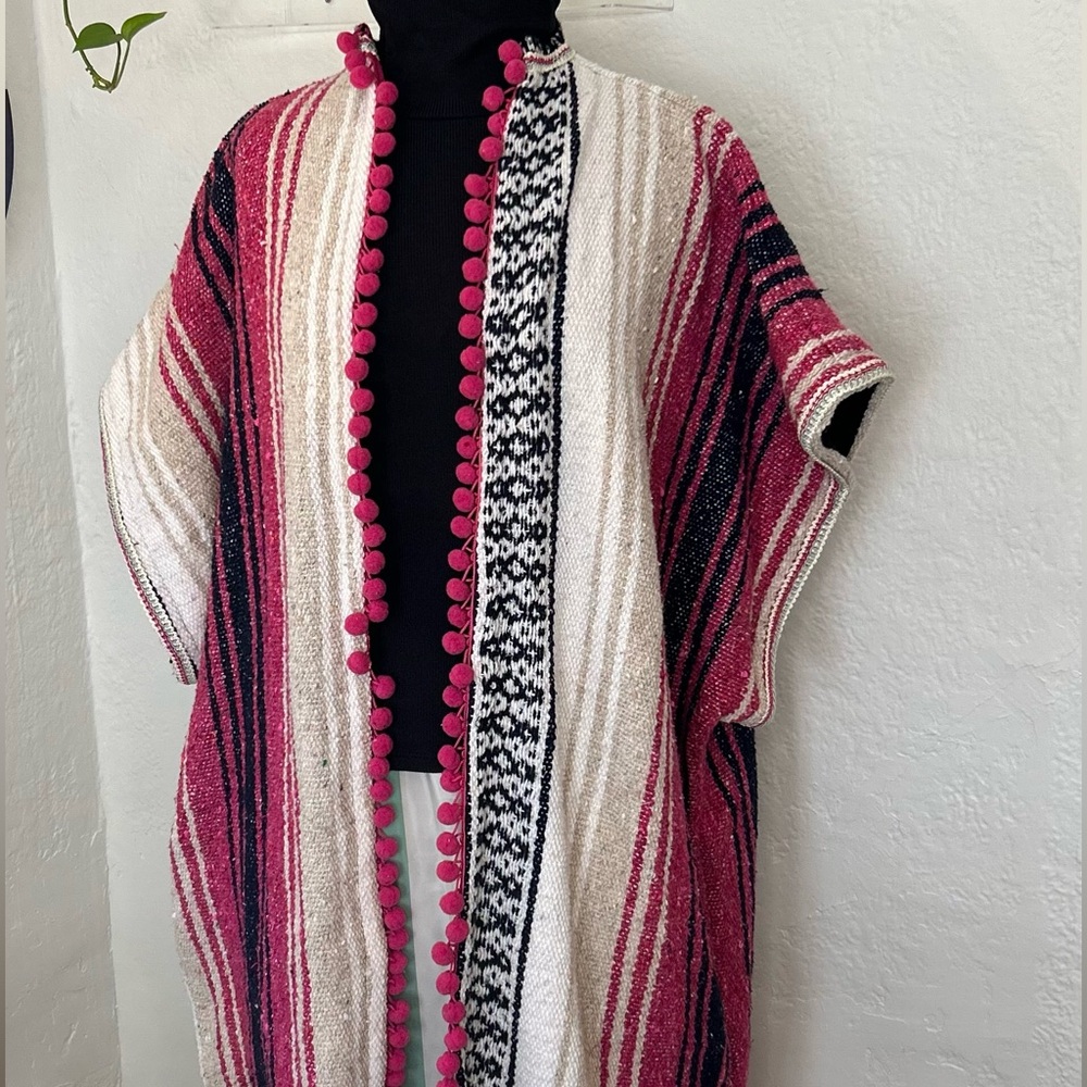 Lavender T Handmade Falsa Duster with Pom-Pom and Braided Trims